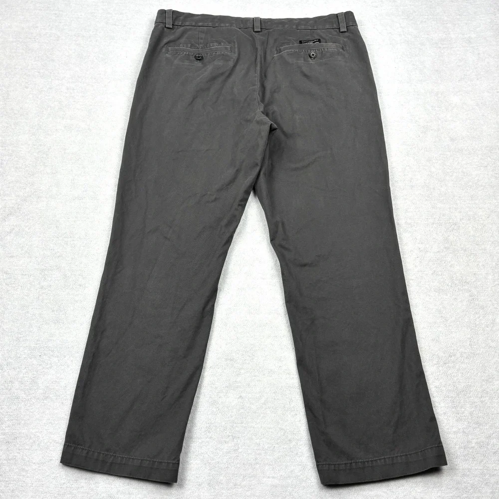 Banana Republic Aiden Chino Pants Mens 34x28 Gray 100% Cotton Slim Fit Trousers
